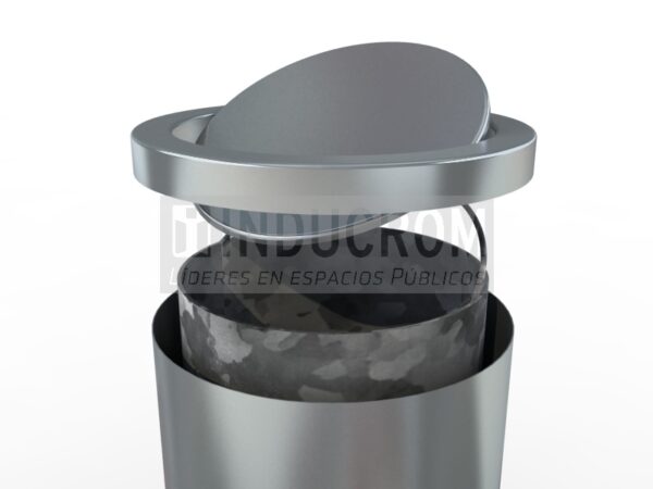 1155-thickbox_default-Praga.jpg Basurero de acero inoxidable Tapa Péndulo Praga
