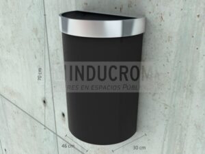 Basurero Urbano Media Luna Simple Mural