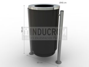 Basurero Urbano Amsterdam con Soporte