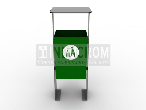 Basurero Urbano Leverkusen con Techo