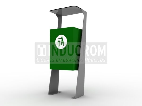 Basurero Urbano Leverkusen con Techo